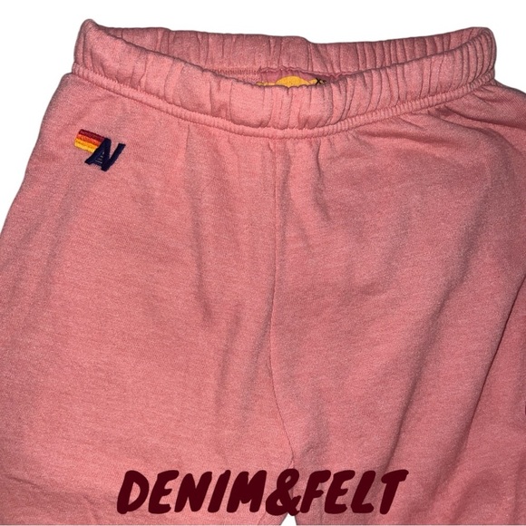 AVIATOR NATION Women’s Pink Lighting Bolt High Waisted Sweatpants | PRELOVED!!🩷 - Picture 8 of 10